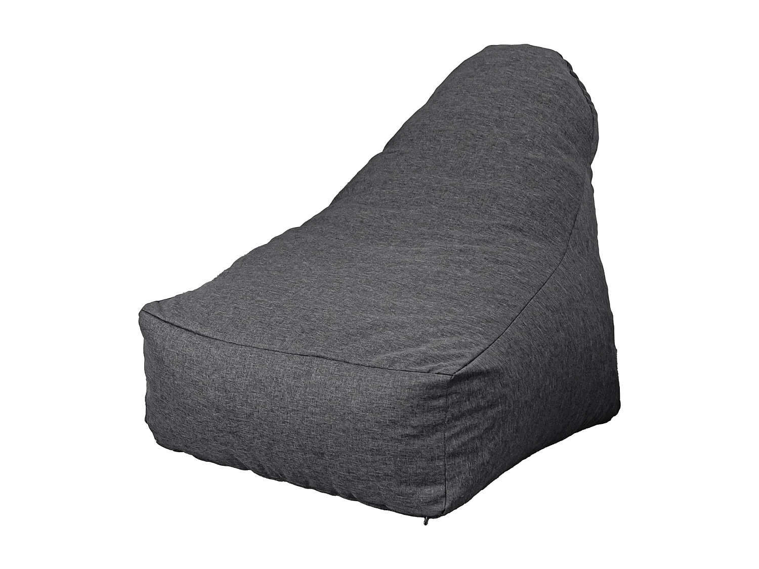 Pouf fauteuil XXL d'intérieur en tissu effet lin - 120x70x90 cm - Gris chiné