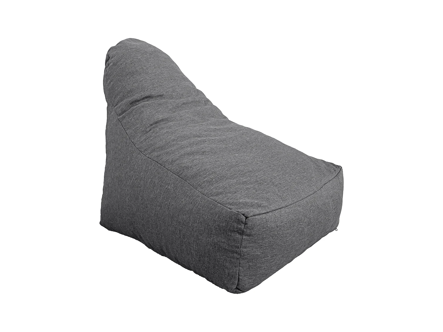 Pouf fauteuil XXL d'intérieur en tissu effet lin - 120x70x90 cm - Gris chiné