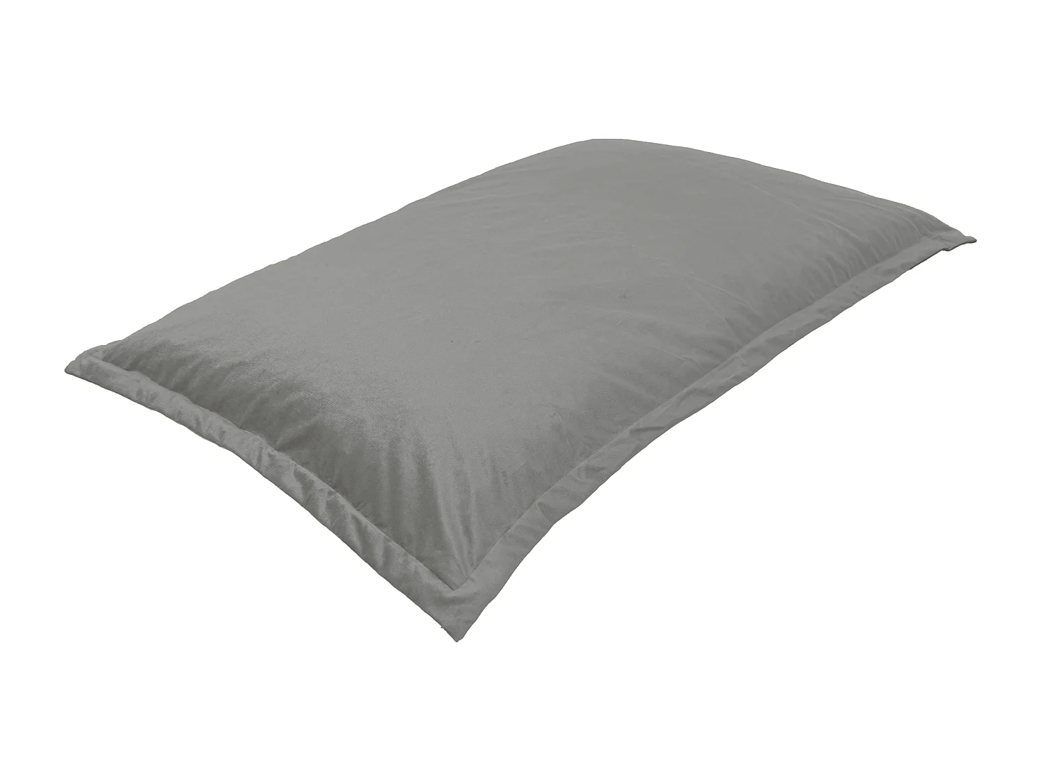 Pouf Intérieur XL - Housse Velours - 150x100cm  - Gris