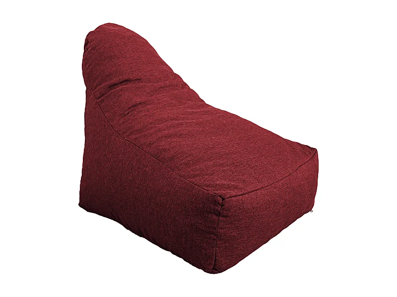 Pouf fauteuil XXL d'intérieur en tissu effet lin - 120x70x90 cm - Prune