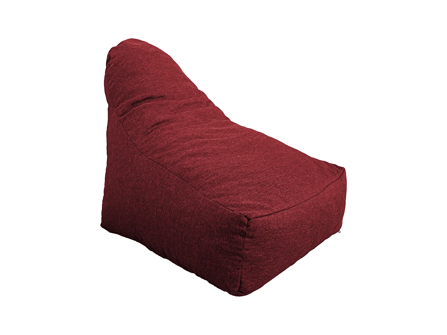 Pouf fauteuil XXL d'intérieur en tissu effet lin - 120x70x90 cm - Prune