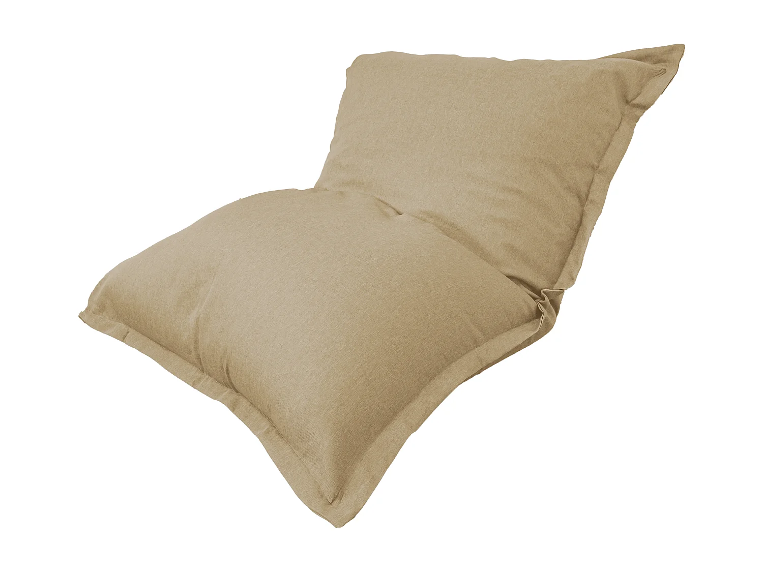 Pouf Intérieur XXL - Housse effet Lin - 190x155cm - Beige