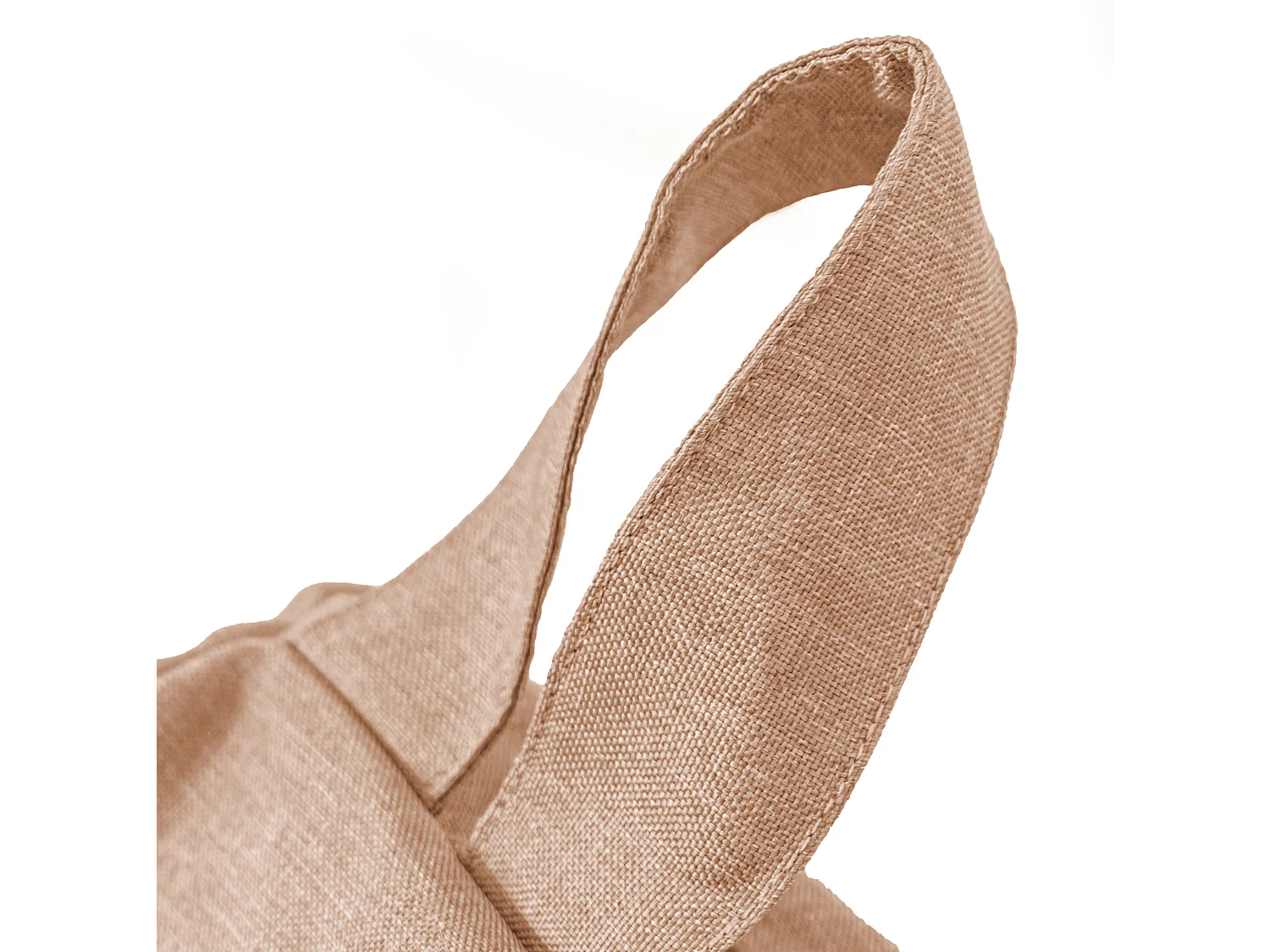 Pouf Poire Géant XXL  tissu effet lin - 120x150 cm - Marron