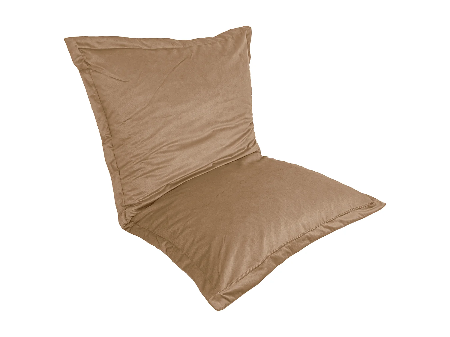 Pouf Intérieur XL - Housse Velours - 150x100cm  - Beige