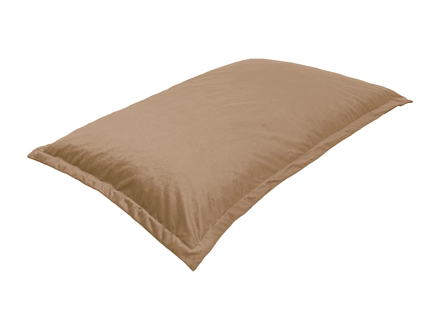 Pouf Intérieur XL - Housse Velours - 150x100cm  - Beige