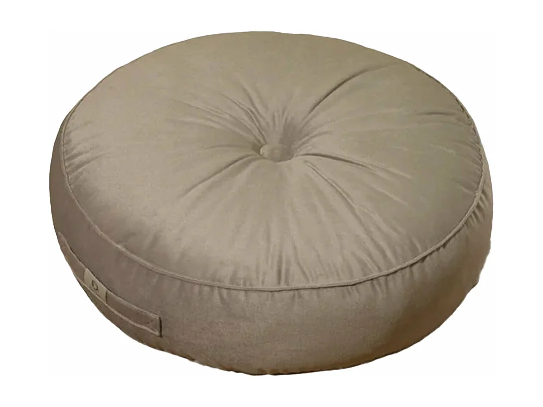 Lot de 2 coussins de sol en velours diamètre 50 lot de 2 - gris clair