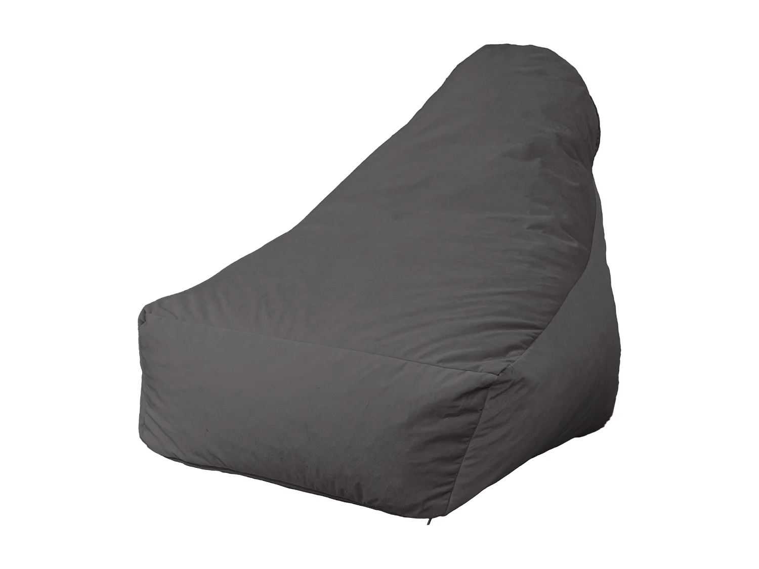 Pouf fauteuil XXL d'intérieur en tissu velours - 120x70x90 cm - Gris foncé