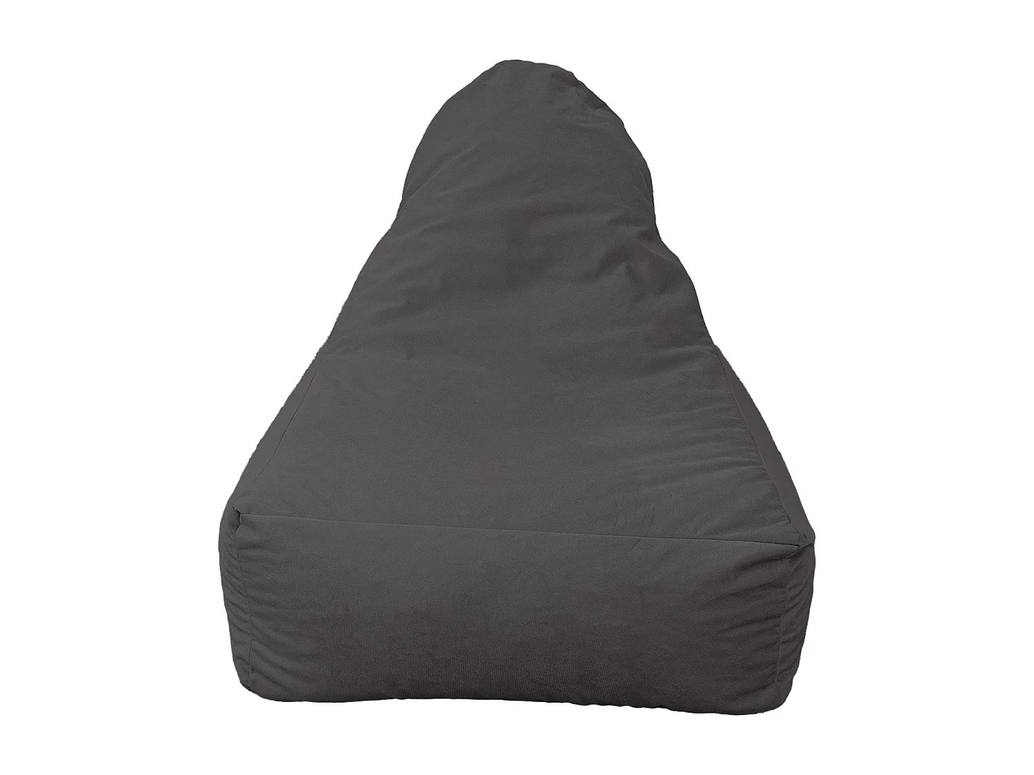 Pouf fauteuil XXL d'intérieur en tissu velours - 120x70x90 cm - Gris foncé