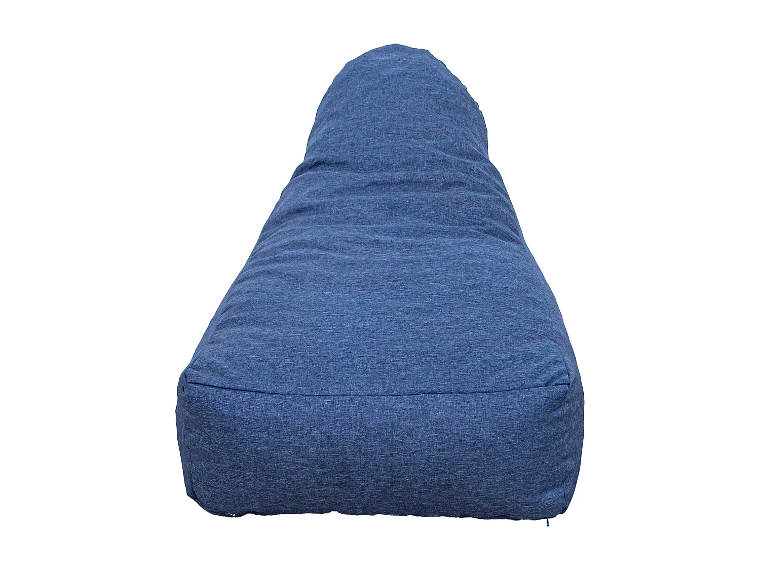 Pouf fauteuil XXL d'intérieur en tissu effet lin - 120x70x90 cm - Bleu indigo