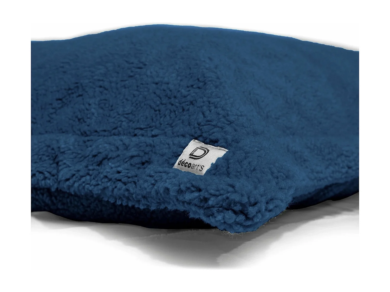 Pouf Intérieur XL - Housse Sherpa (Effet Mouton) bleu