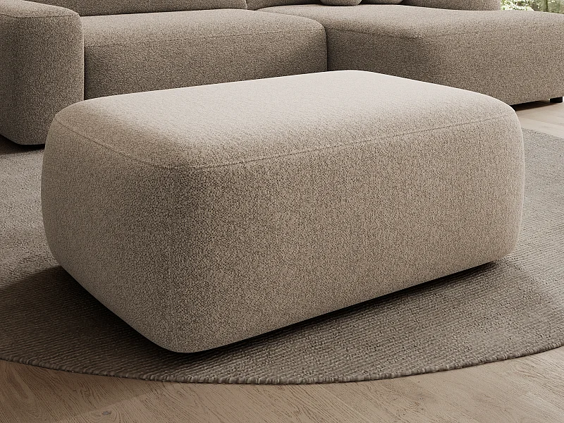 Hocker - Strukturstoff - Taupe - DAVISO