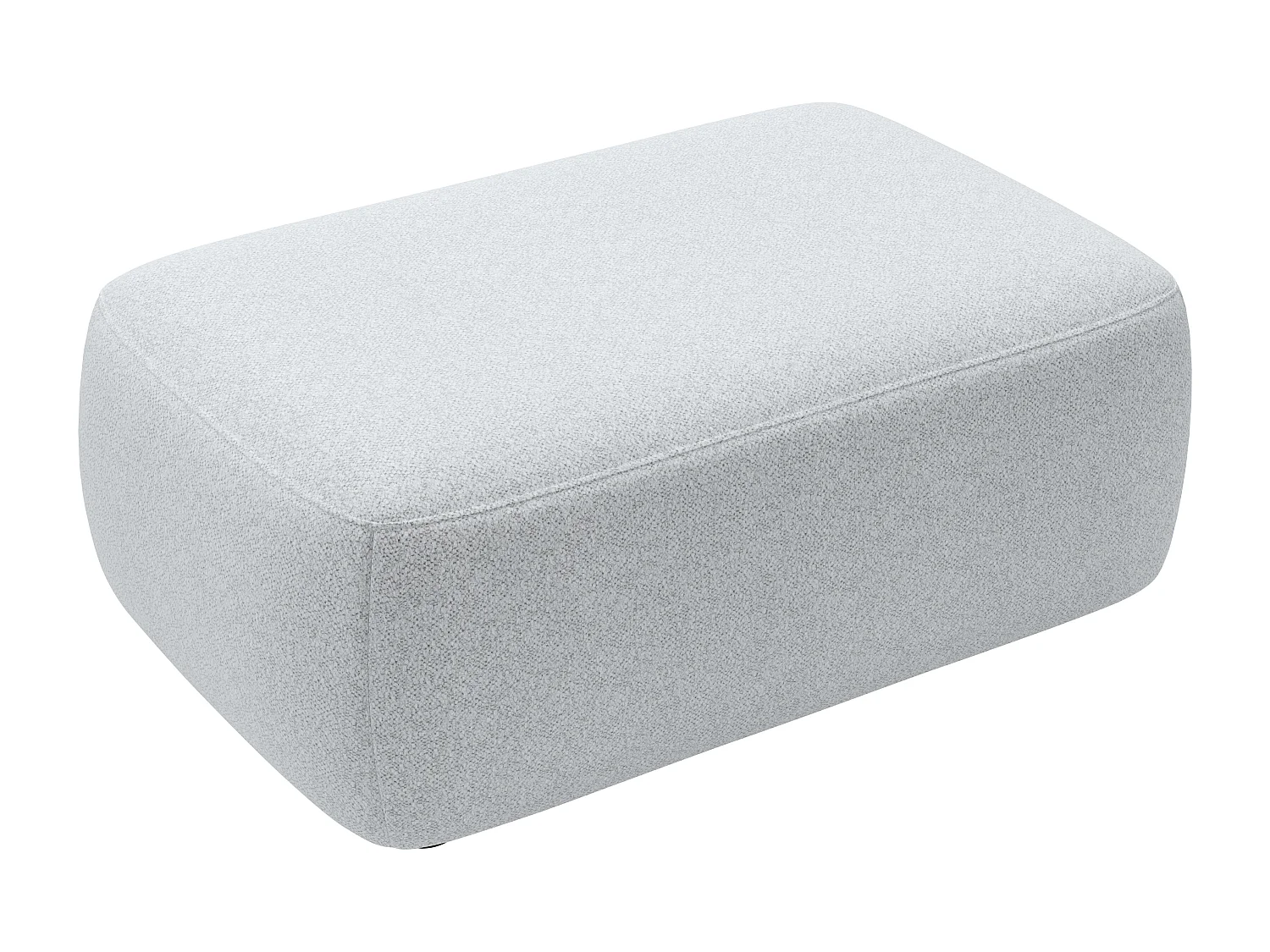 Pouf en tissu texturé gris clair DAVISO