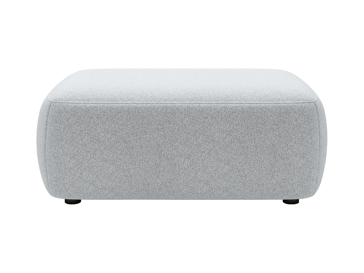 Puf de tela texturizada gris claro DAVISO