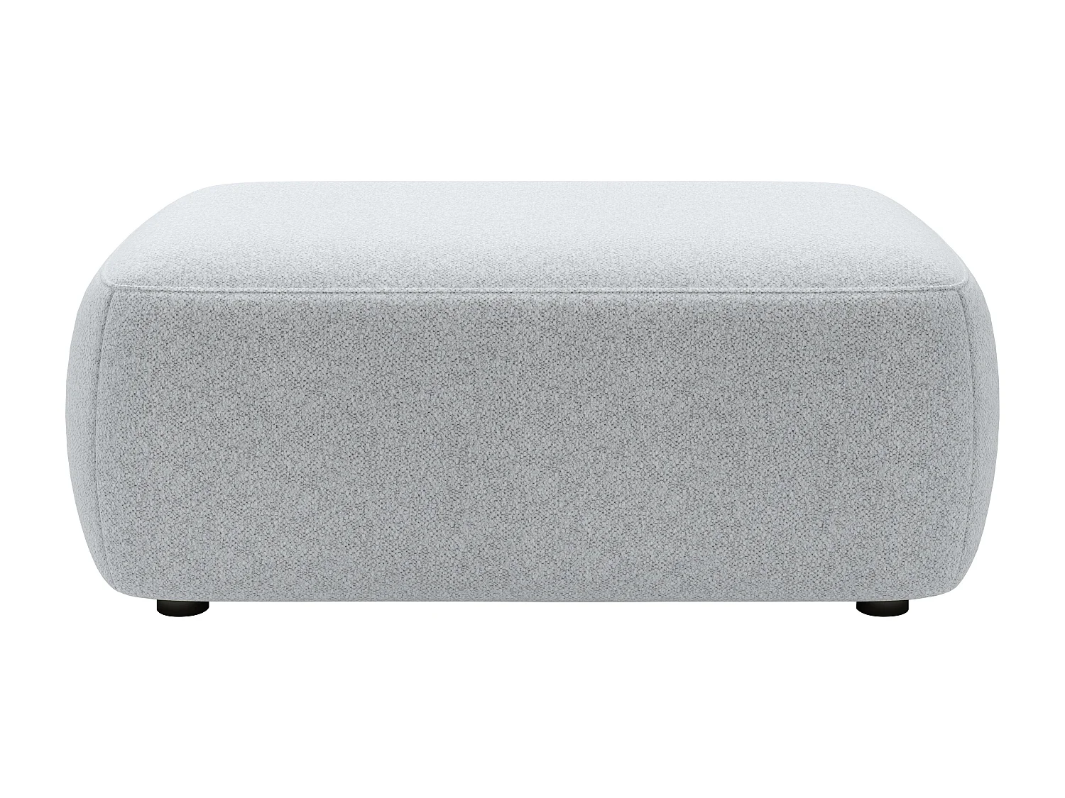 Pouf en tissu chiné gris clair DAVISO