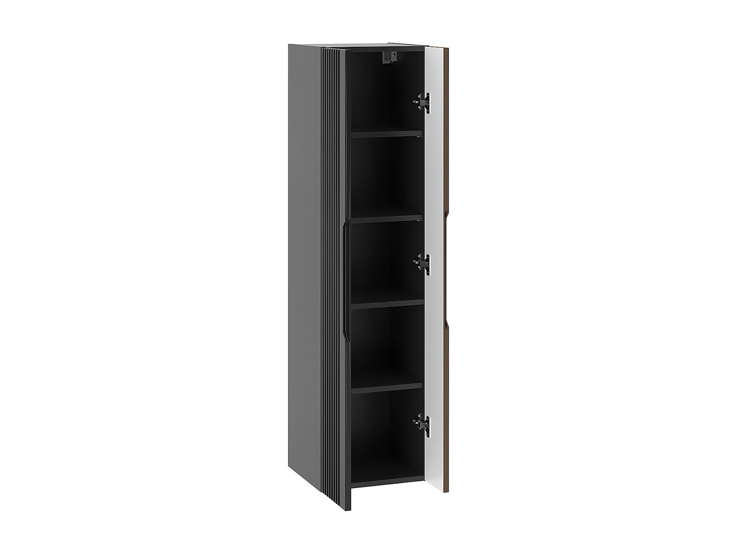 Set van 120cm dubbele wastafel en Sylla voetstuk in zwart en hout