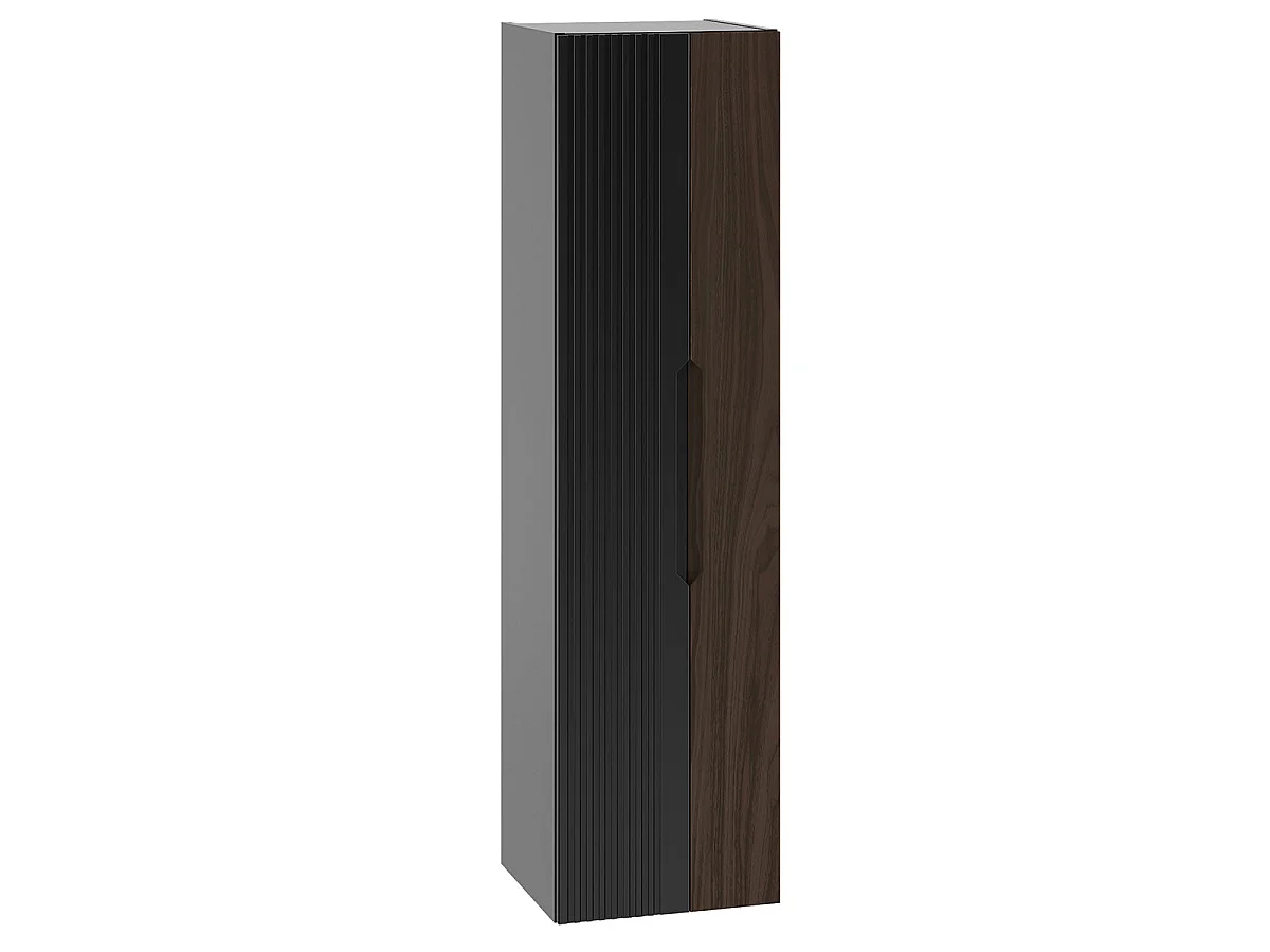 Ensemble meuble simple vasque 60cm et colonne Sylla Noir et bois