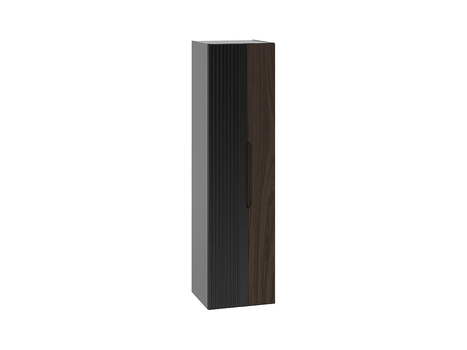 Colonne murale Sylla Noir et Bois