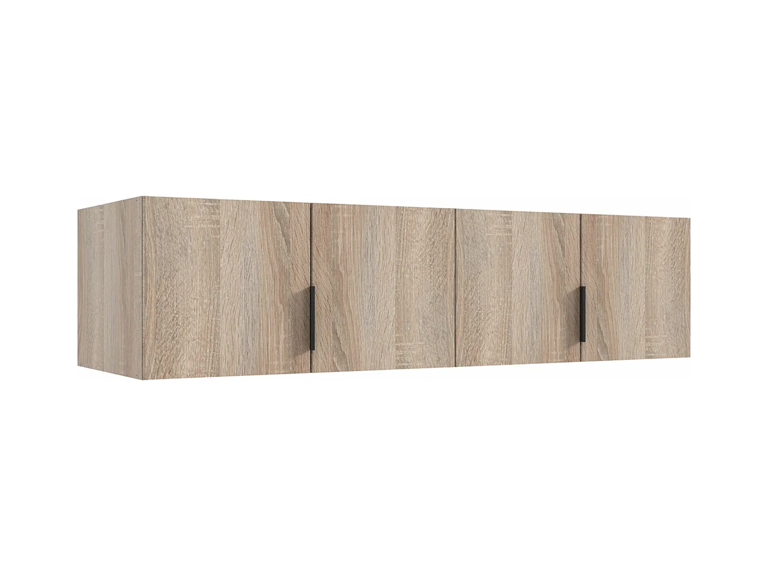Surmeuble pour armoire, meuble de rangement avec 4 portes coloris  Imitation chêne  - Longueur 160 x Hauteur 40 x Profondeur 54  cm 