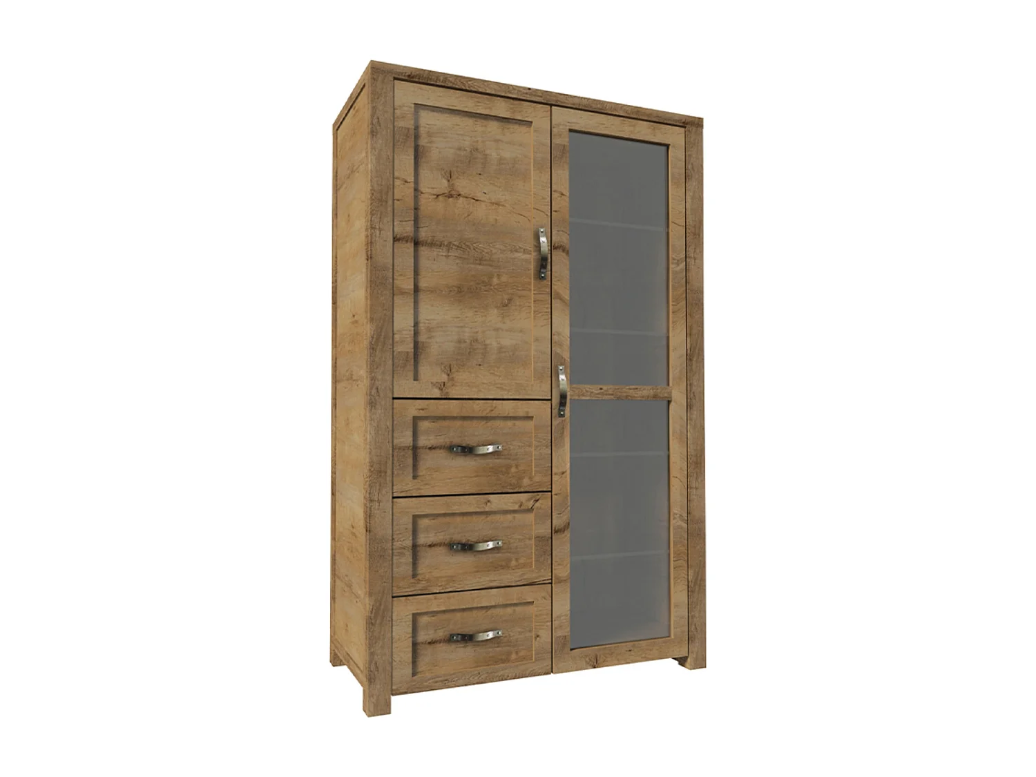 Vitrinenschrank  - Braun - RABO