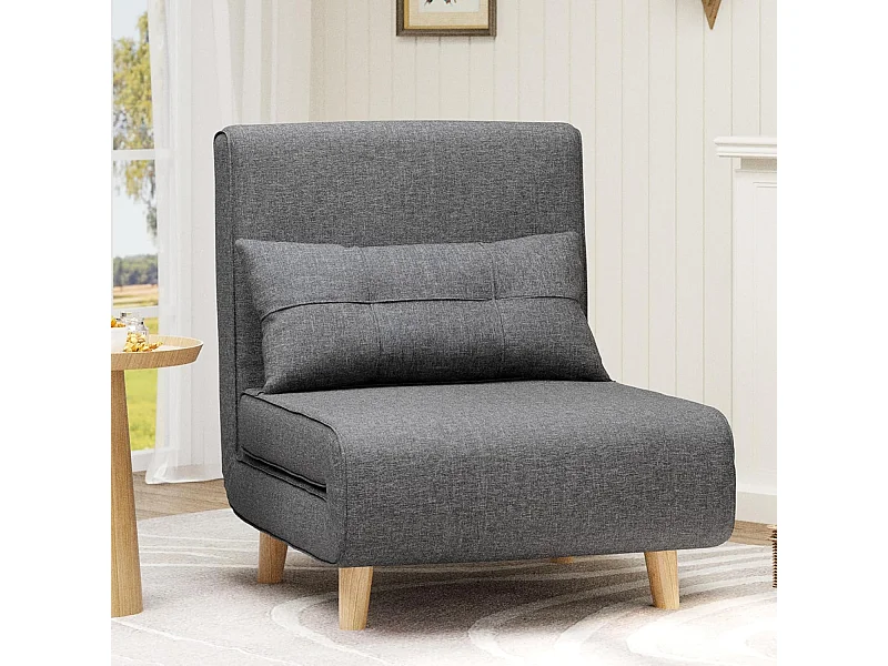 Bealife convertibele fauteuil, 1 - persoons slaapfauteuil, bank, ligstoel, verstelbaar kussen, vouwbaar, AR50