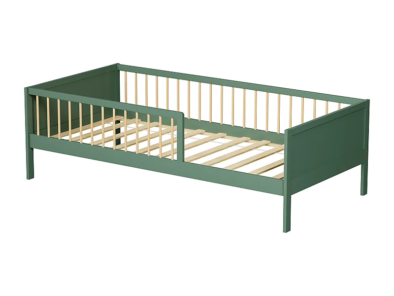 MINEA | Lit avec barrière PEPITO 90x190 cm (matelas non inclus)