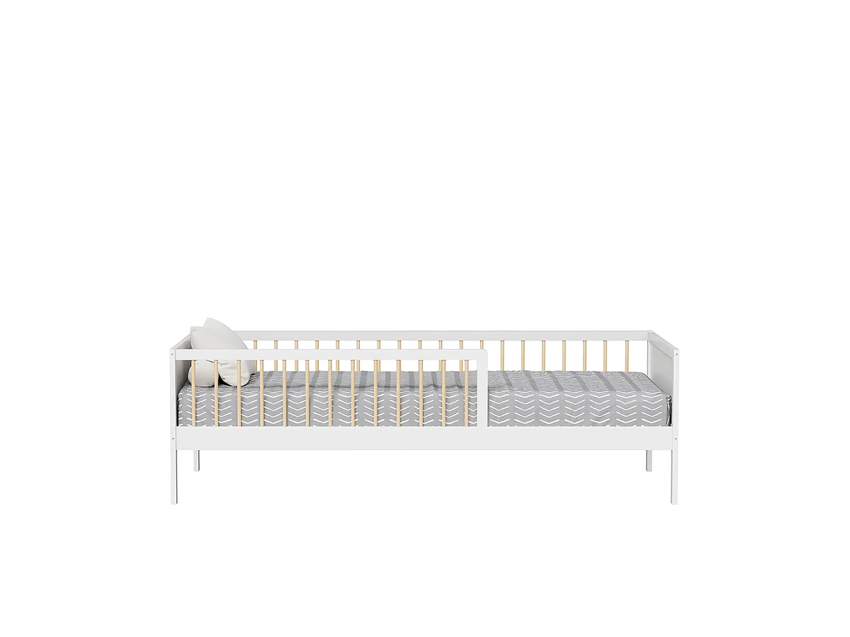 Lit enfant Pepito - Sûr, élégant, durable - Blanc - 90x190 cm