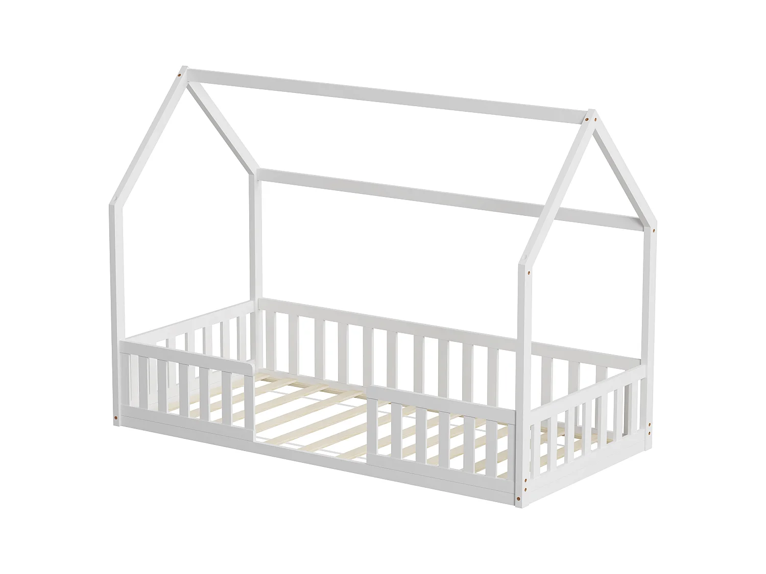 MINEA | Lit cabane avec barrière NID ENCHANTE 90x190 cm (matelas non inclus)