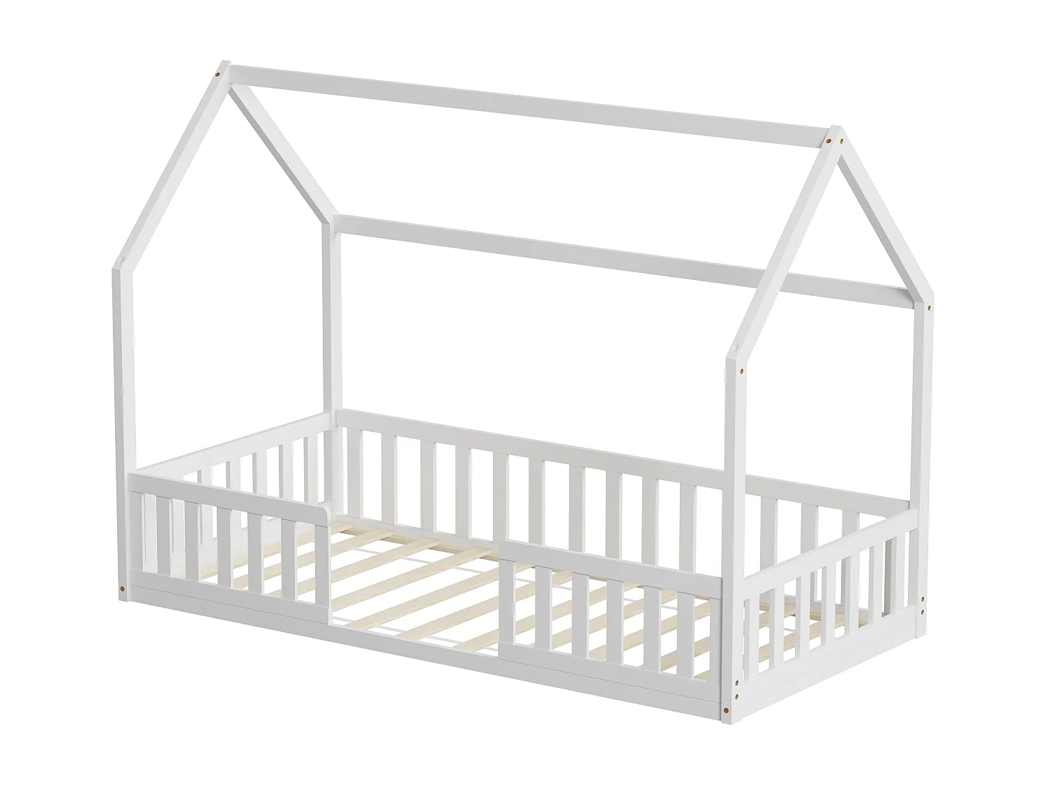 MINEA | Lit cabane avec barrière NID ENCHANTE 90x190 cm (matelas non inclus)