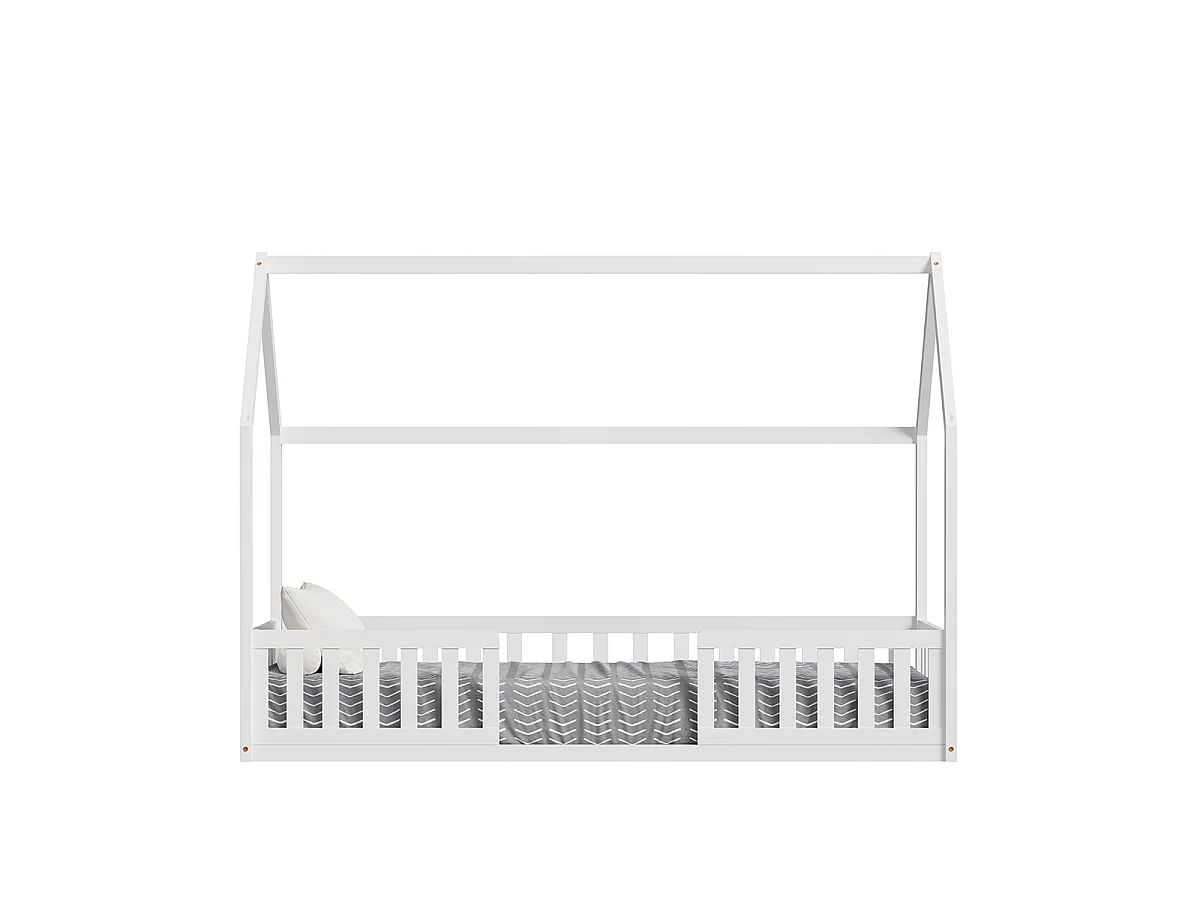 Lit cabane Nid Enchanté - Le lit qui fait rêver - Blanc - 90x190 cm