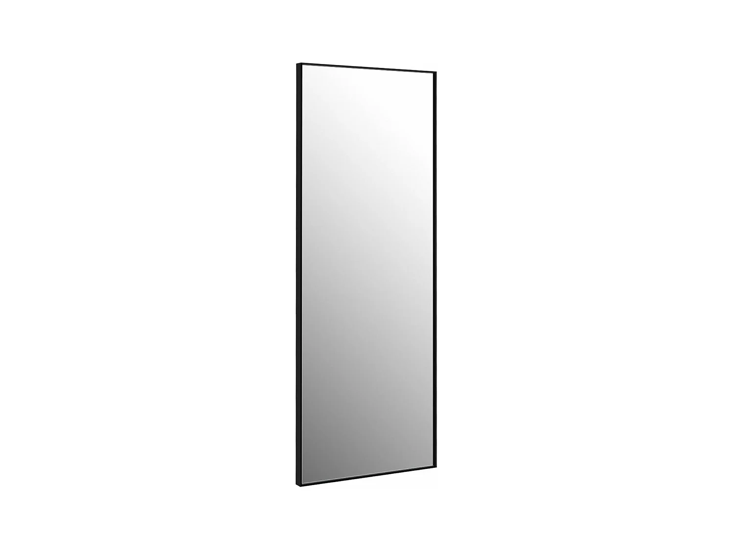 Miroir Mural avec cadre aluminium 150x4x56cm, HD Miroir en verre antidéflagrant, Miroir en Pleine Longueur pour Installation Horizontale ou Verticale, pour salle de bain, chambre, salon (Noir)