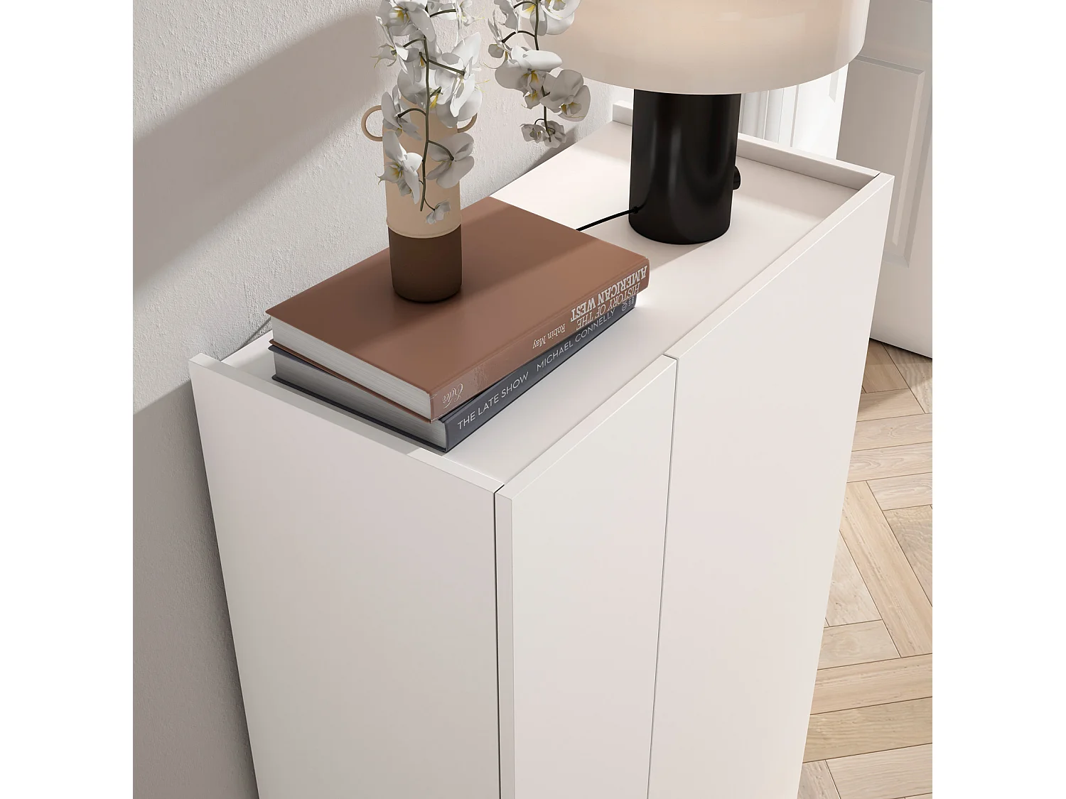 Sapateira - A122cm x L70cm x P35cm branca - Akra