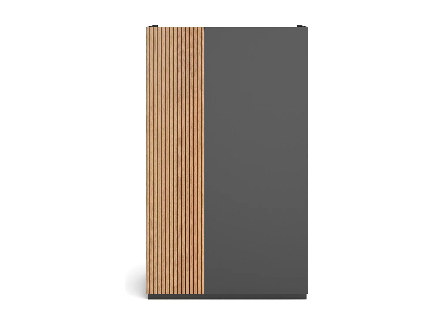 Meuble chaussures/rangement - H122cm x L70cm x P35cm graphite porte impress lattes - Akra