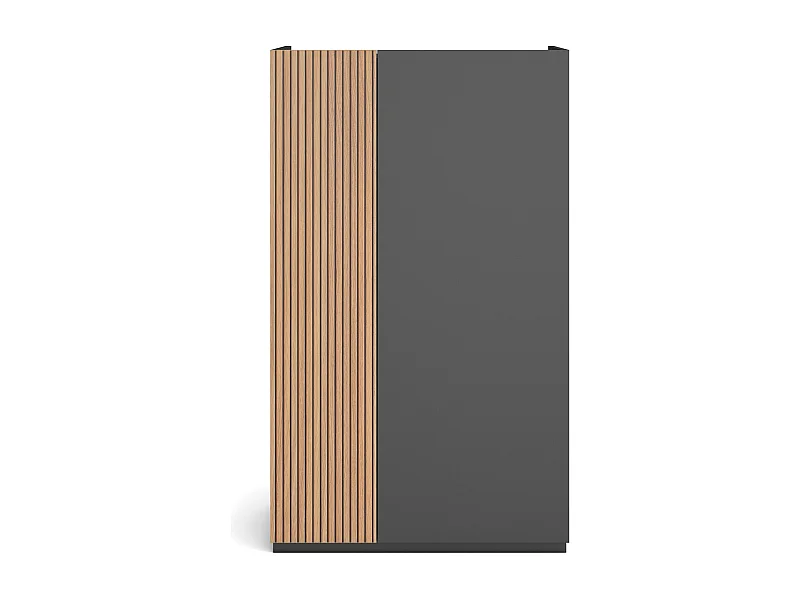 Meuble chaussures/rangement - H122cm x L70cm x P35cm graphite porte impress lattes - Akra