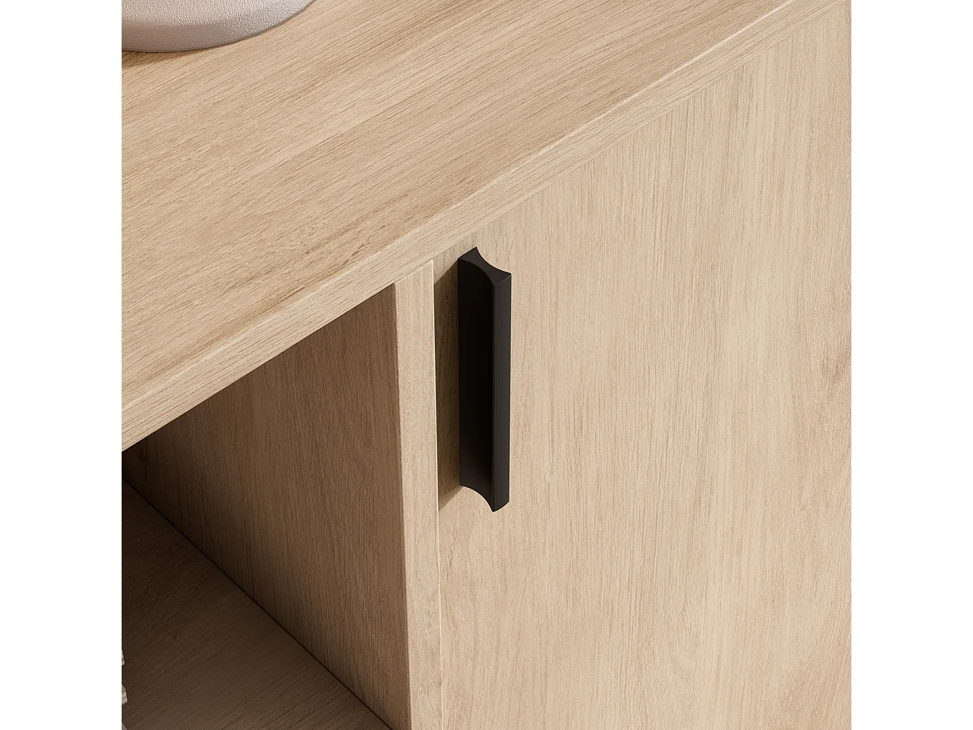 Aparador - A88cm x L90cm x P33cm roble claro - Dover