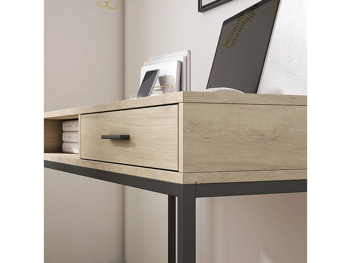 Escrivaninha 1 gaveta - A79cm x L105cm x P48cm carvalho claro - Canterbury