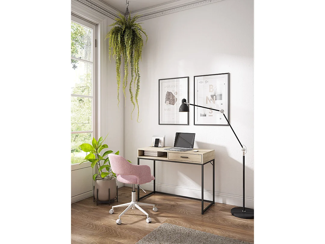 Escrivaninha 1 gaveta - A79cm x L105cm x P48cm carvalho claro - Canterbury