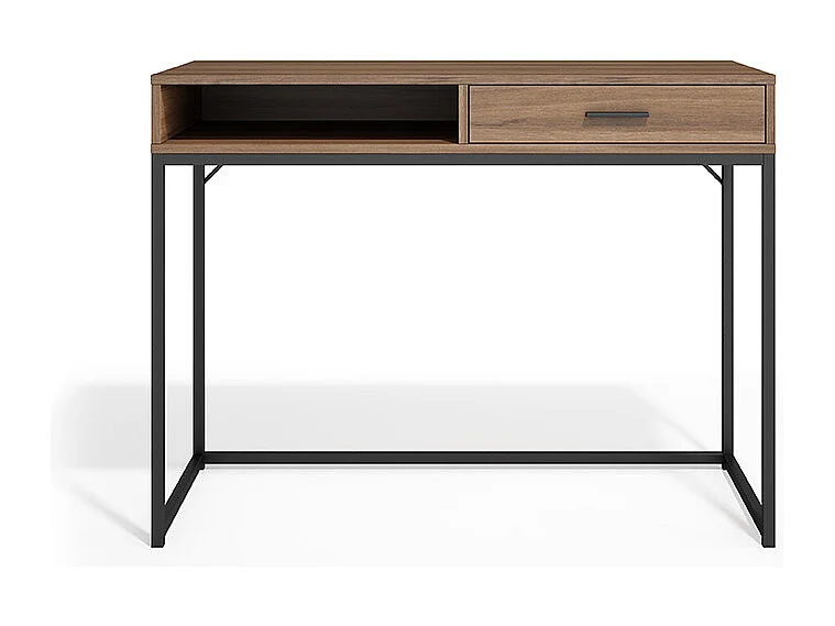 Bureau 1 tiroir - H79cm x L105cm x P48cm noyer - Canterbury