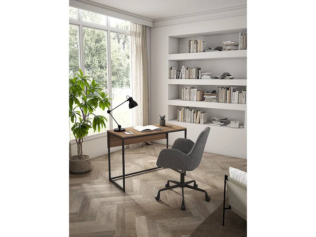 Escritorio 1 cajón - A75cm x L105cm x P52cm nogal - London