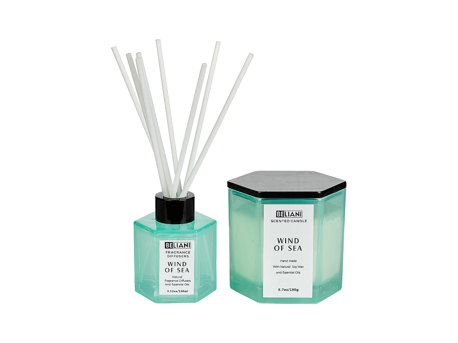 Bougie parfumée avec diffuseur CLASSY TINT Cire de soja Notes de fraîcheur