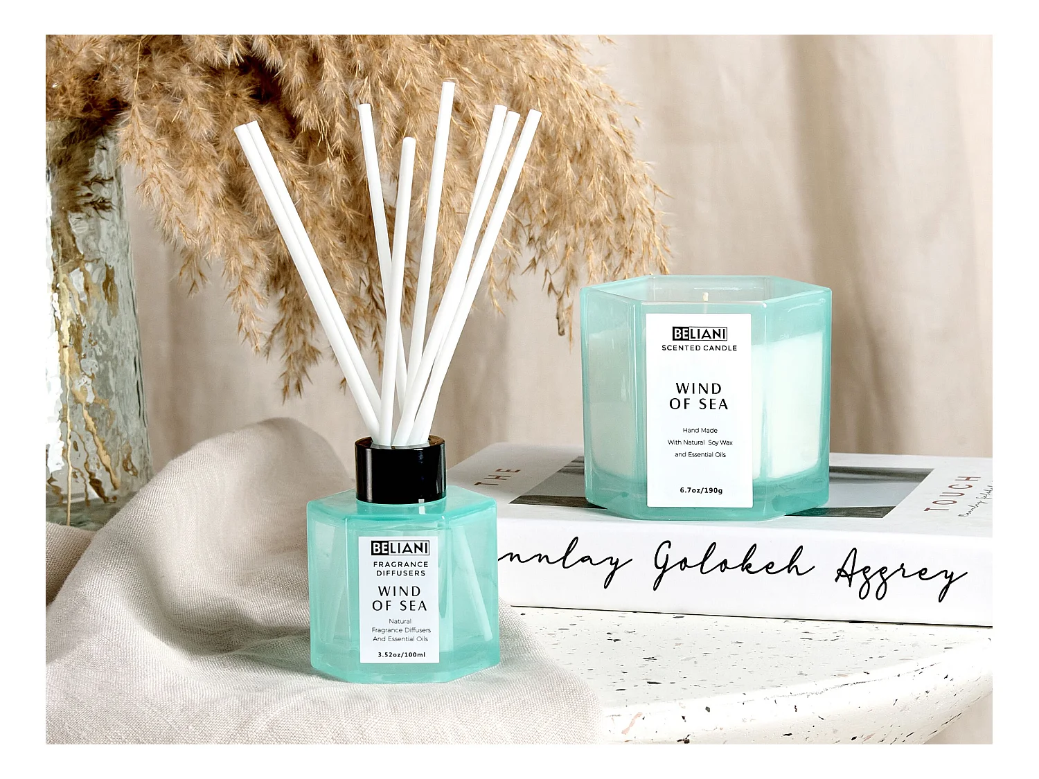 Duftkerze mit Duftverteiler CLASSY TINT Sojawachs Frische Note