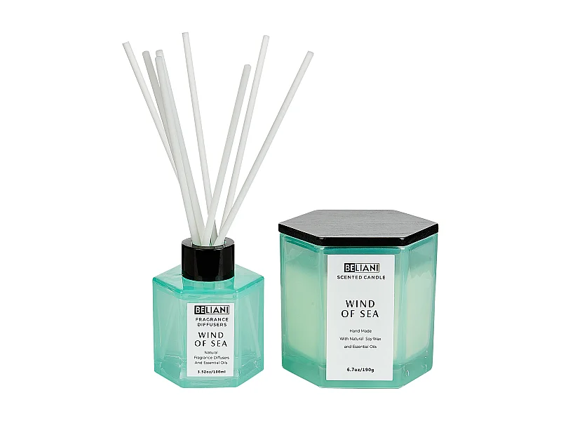 Duftkerze mit Duftverteiler CLASSY TINT Sojawachs Frische Note