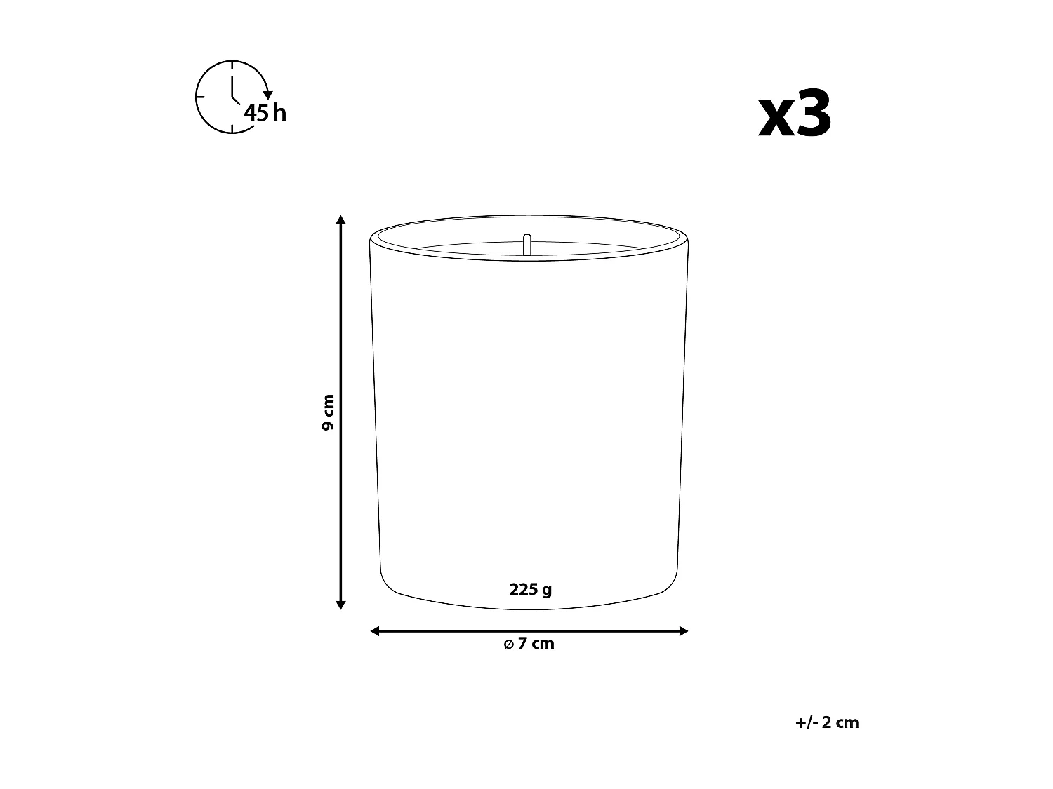 Set di 3 Candele Profumate METALLIC GLAMOUR Cera di Soia Note dolci
