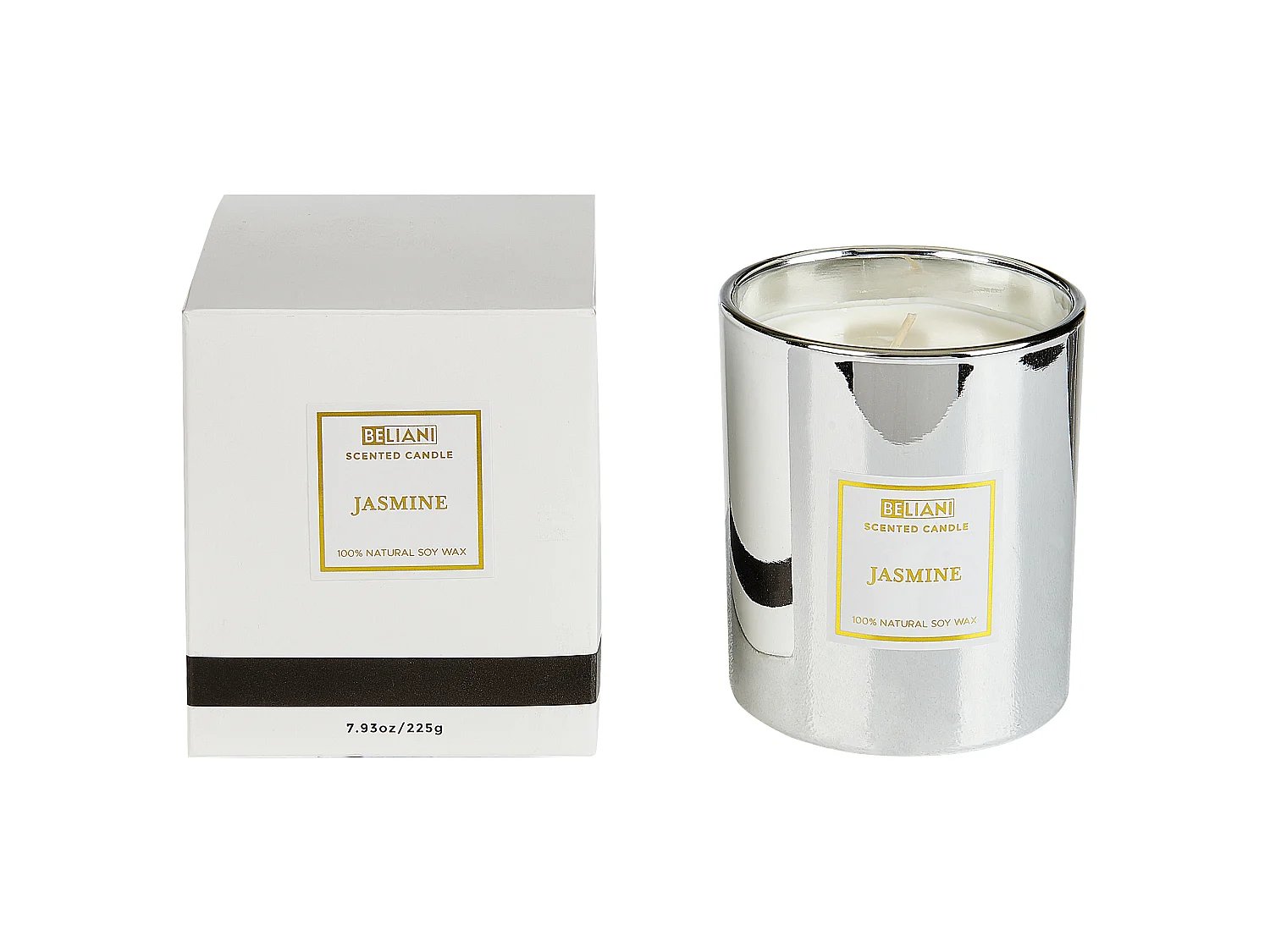 Duftkerzen 3er Set METALLIC GLAMOUR Sojawachs Süssliche Note