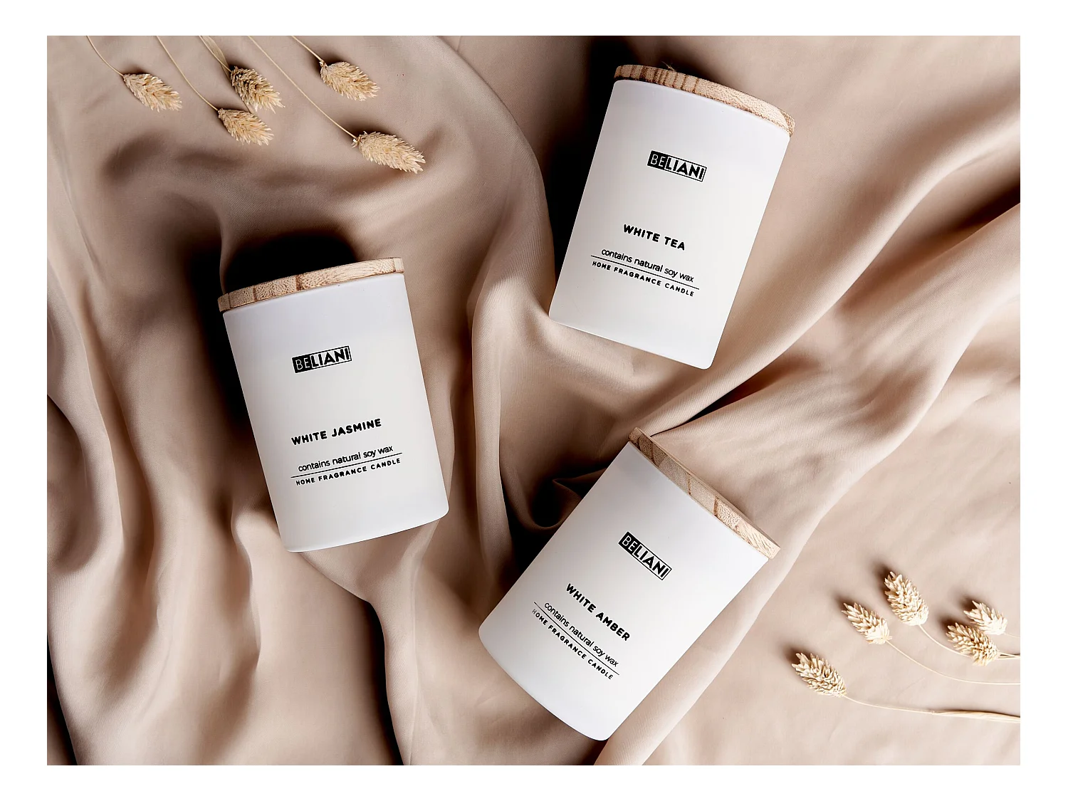 Duftkerzen 3er Set SIMPLICITY Sojawachs Frische Note Blumige Note