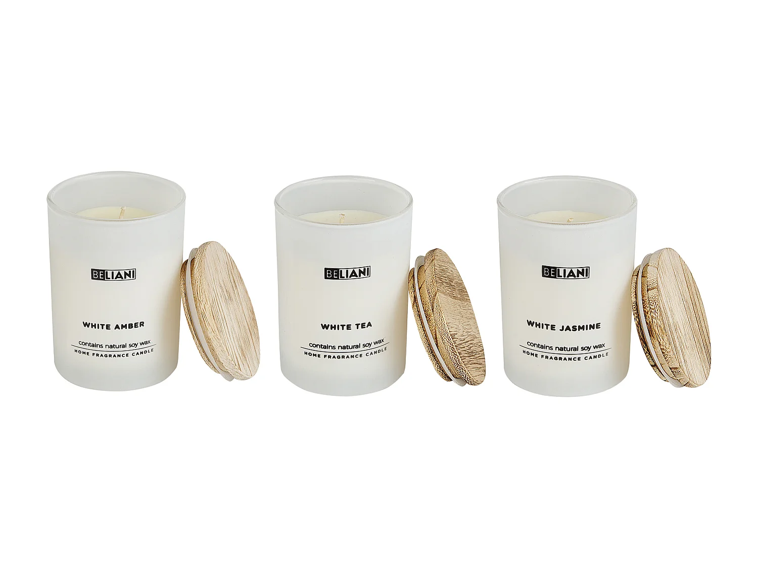 Set van 3 geurkaarsen SIMPLICITY Soja wax Frisse geurnoten Bloemige geurnoten