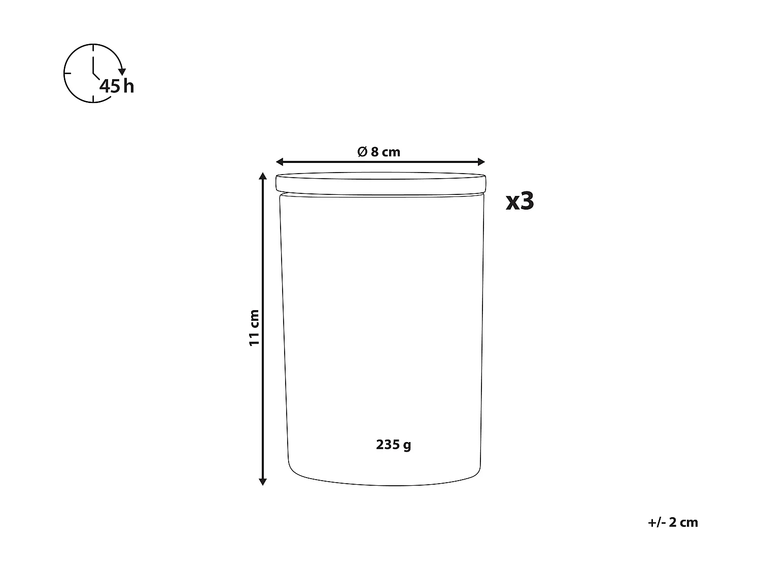 Zestaw 3 świeczek zapachowych SIMPLICITY Wosk sojowy Świeże nuty Nuty kwiatowe