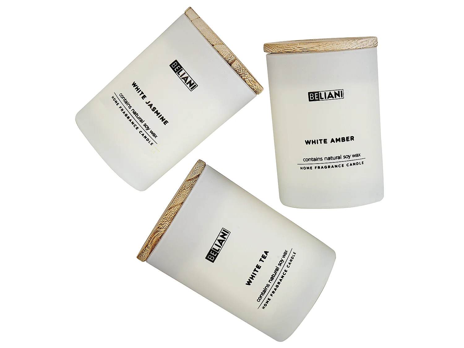 Lot de 3 bougies parfumées SIMPLICITY Cire de soja Notes florales Notes de fraîcheur