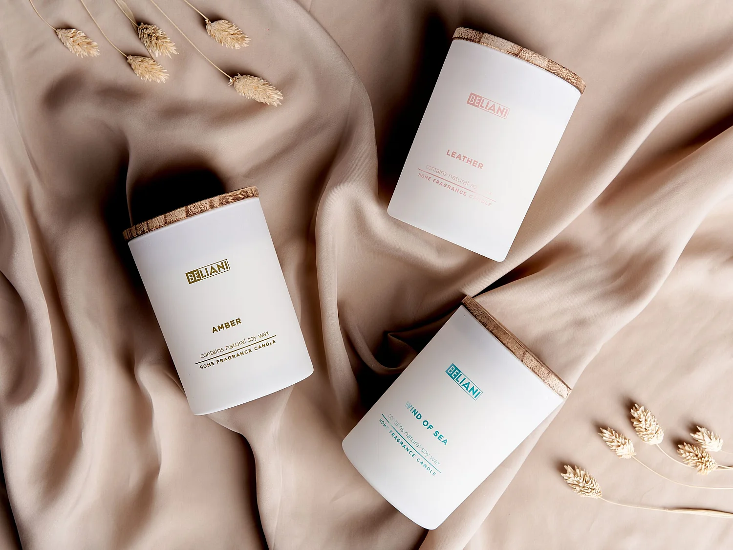 Set van 3 geurkaarsen SIMPLICITY Soja wax Orientaalse geurnoten Frisse geurnoten