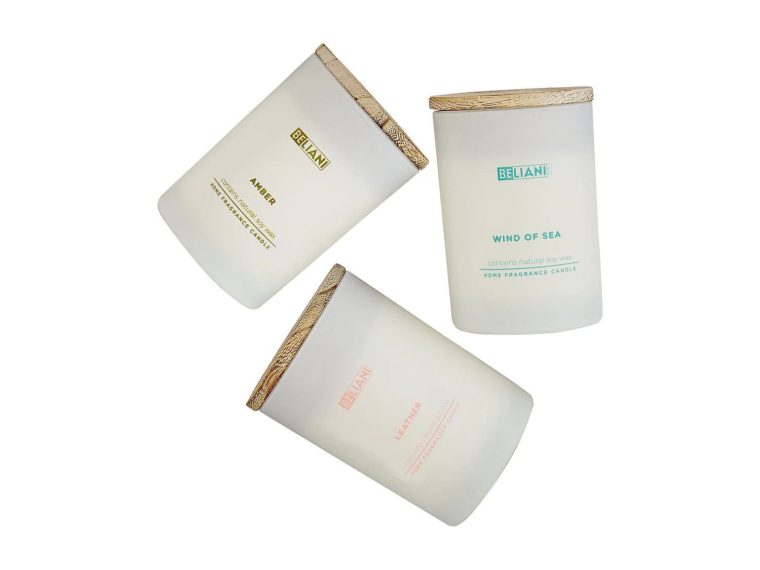 Lot de 3 bougies parfumées SIMPLICITY Cire de soja Notes orientales Notes de fraîcheur