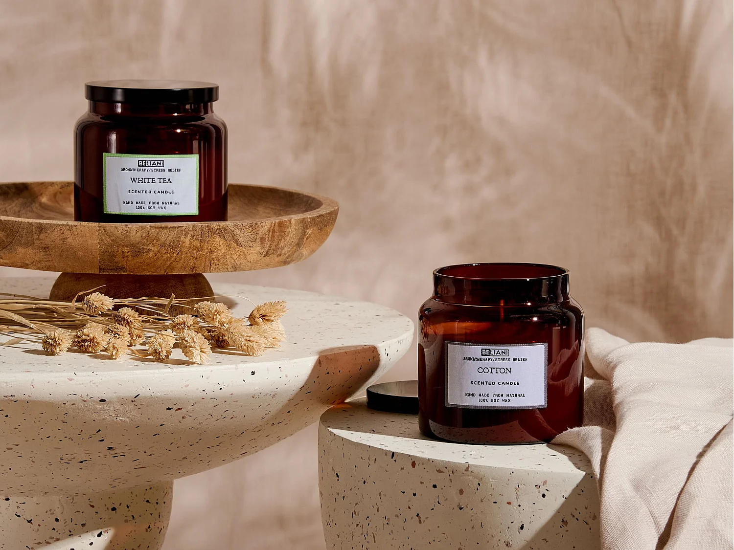 Set van 2 geurkaarsen ABSOLUTE ALCHEMY Soja wax Frisse geurnoten